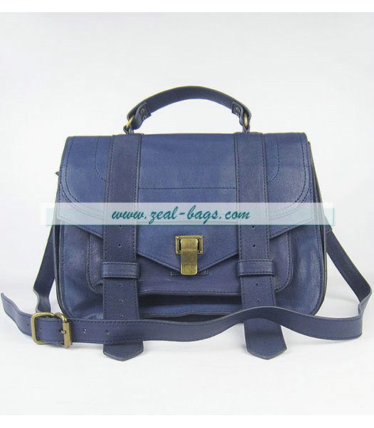 Knockoff Proenza Schouler Suede PS1 Satchel Bag in Blue Lambskin